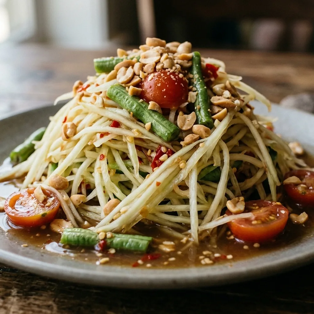 Green Papaya Salad — Thai recipe