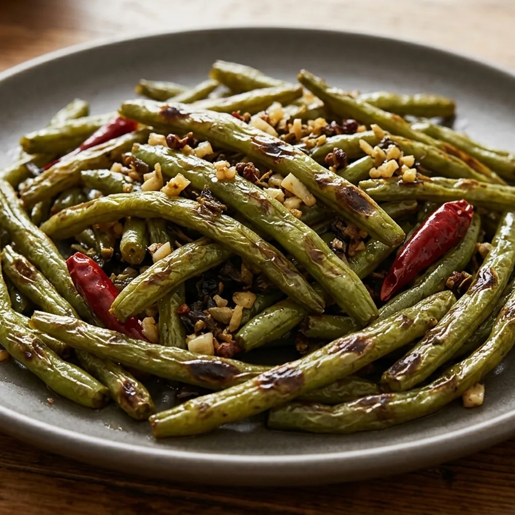Sichuan Dry-Fried Green Beans — Chinese recipe