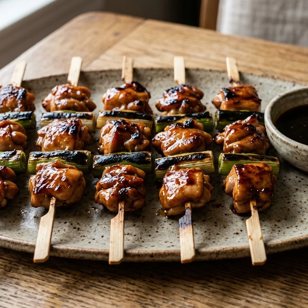 Chicken and Scallion Yakitori — Japanese recipe