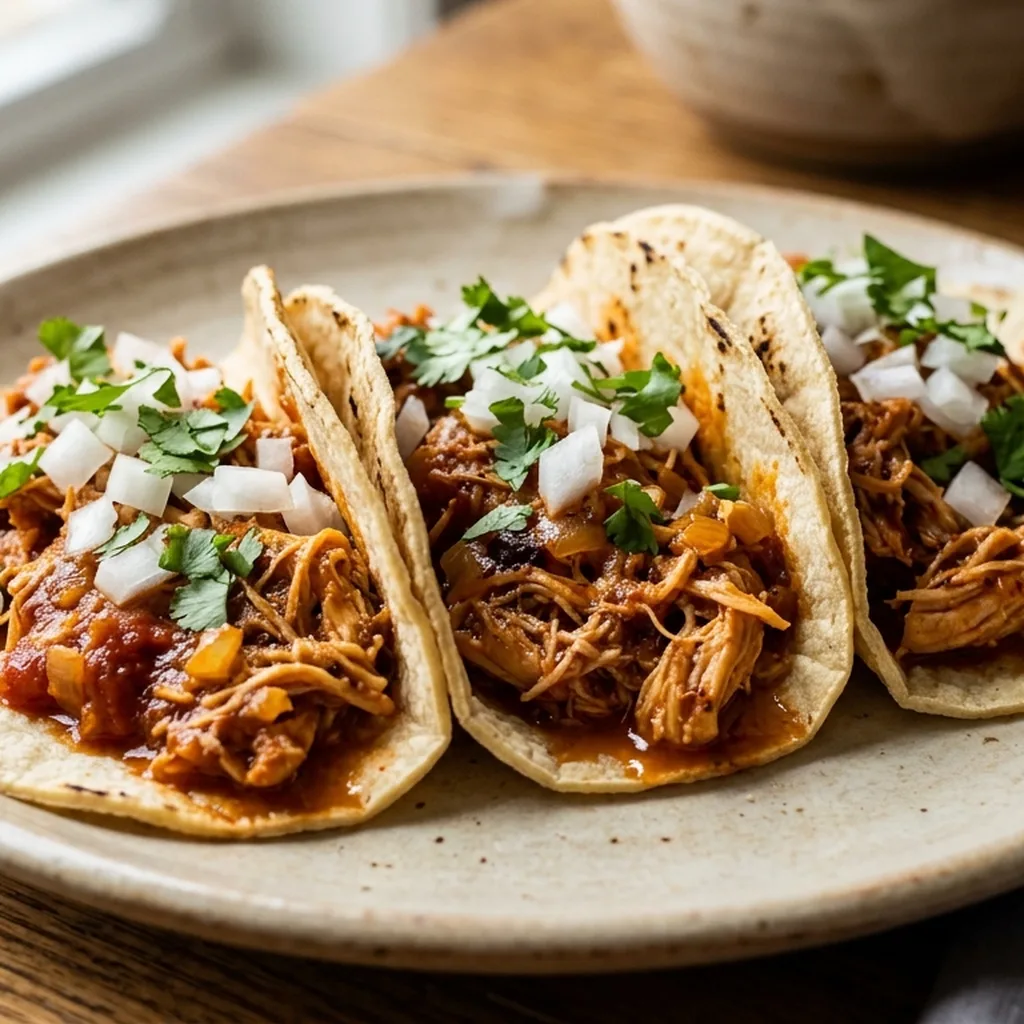 Chipotle Shredded Chicken Tacos — Mexican recipe