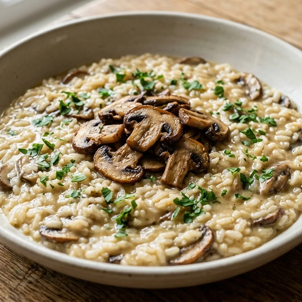 Mushroom Risotto — Italian recipe