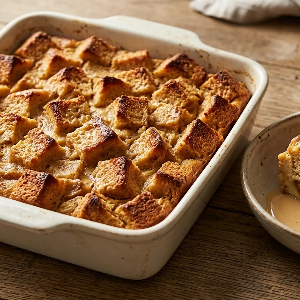 Bread Pudding with Vanilla Sauce