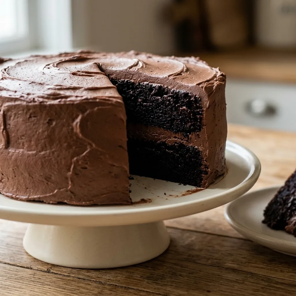 Chocolate Layer Cake with Chocolate Buttercream