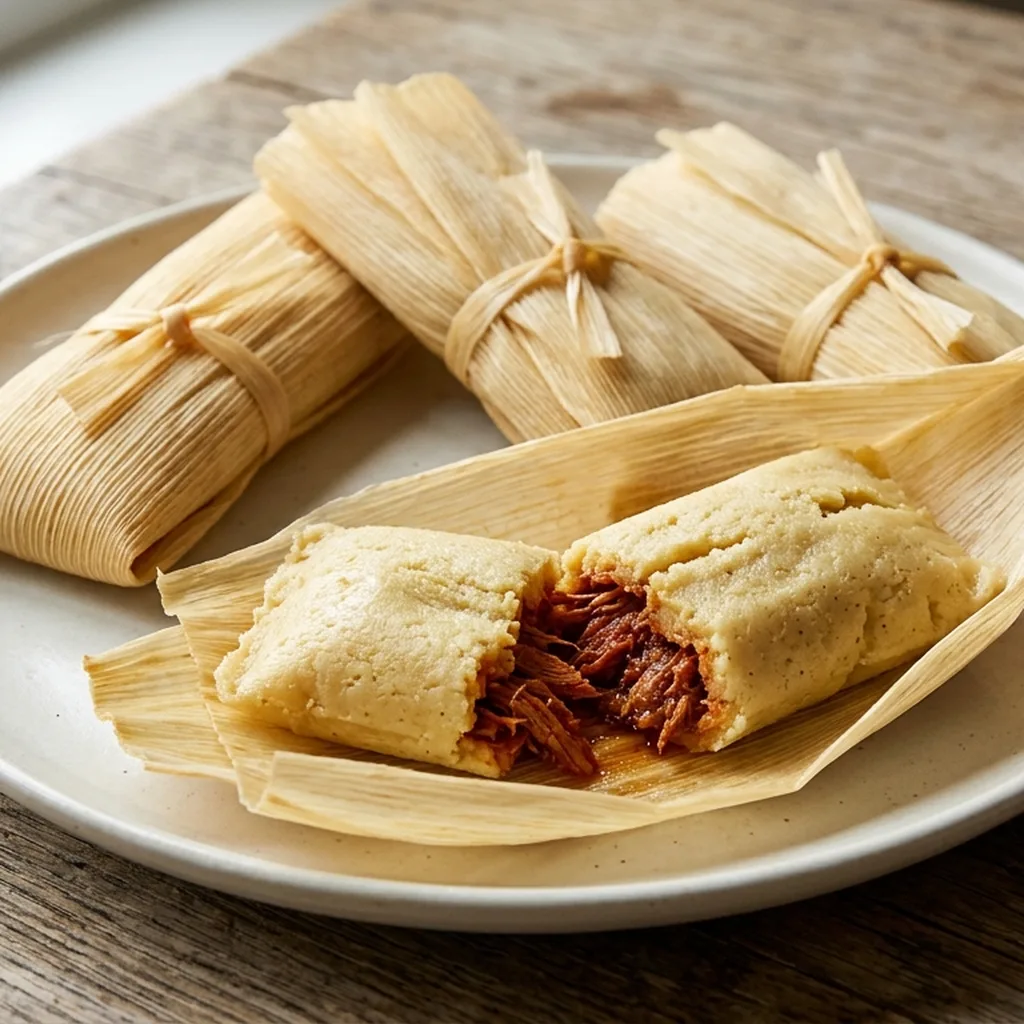 Red Chile Pork Tamales — Mexican recipe