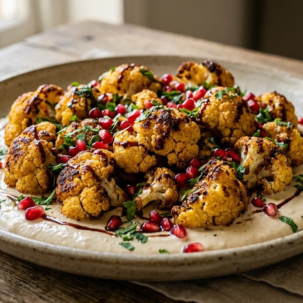 Roasted Cauliflower with Tahini — Middle Eastern recipe