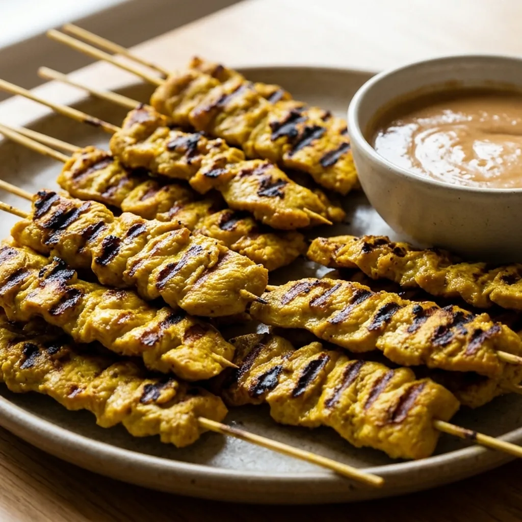 Chicken Satay with Peanut Sauce — Indonesian recipe
