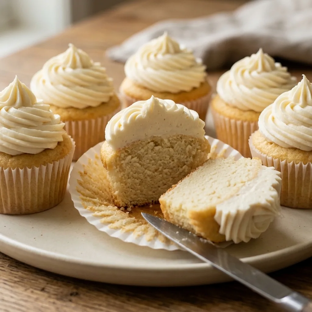 Vanilla Cupcakes with Vanilla Buttercream