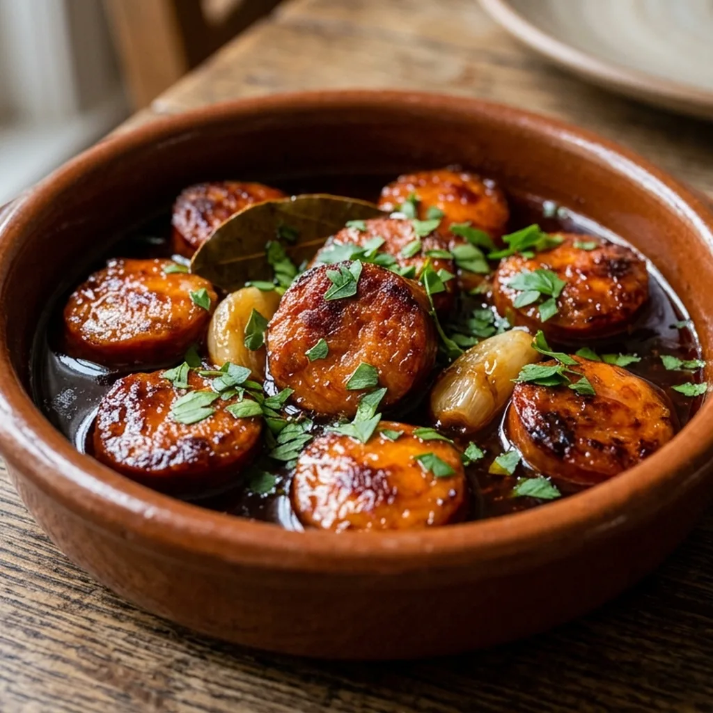Chorizo al Vino Tinto — Spanish recipe