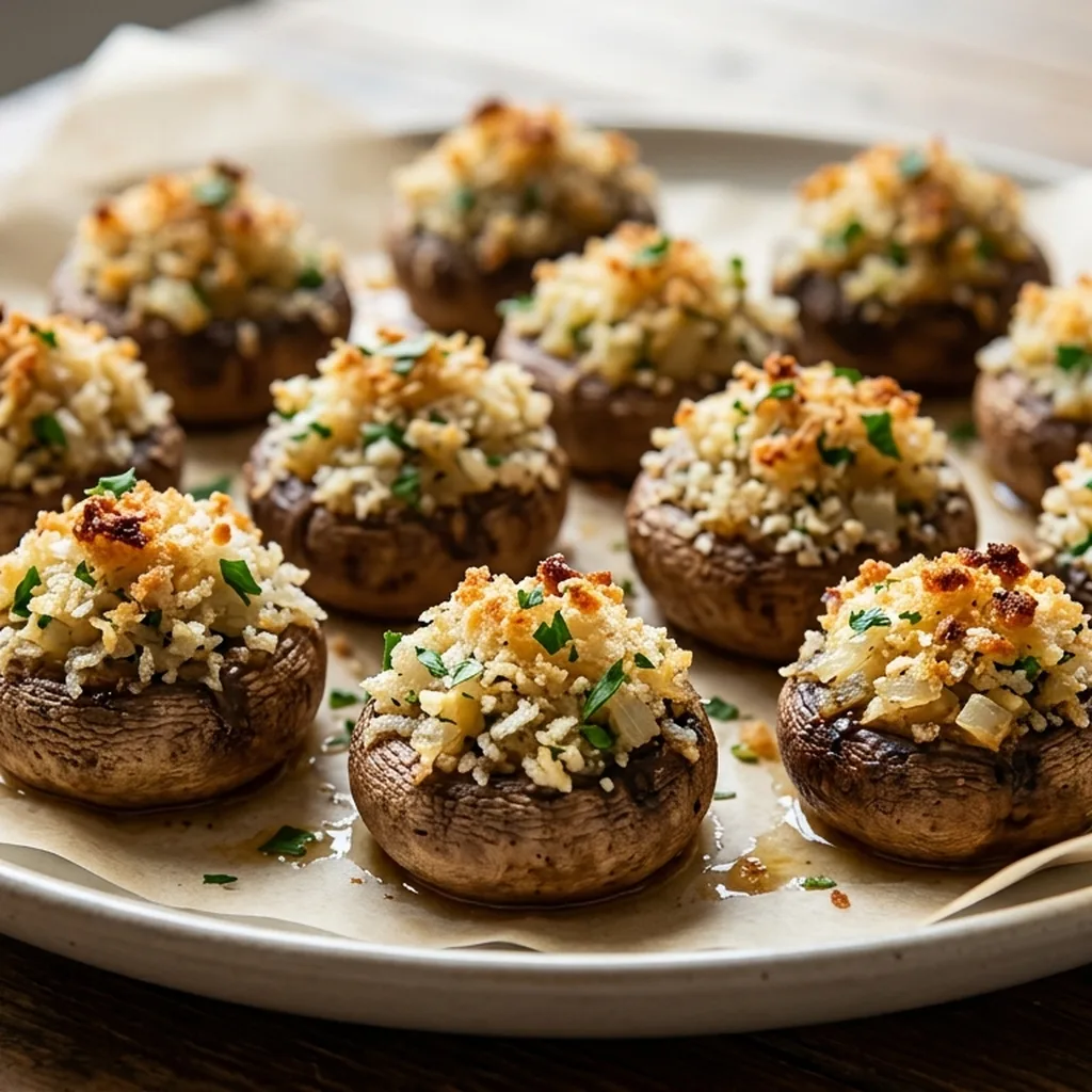 Garlic Herb Stuffed Mushrooms