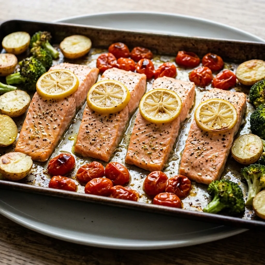 Sheet Pan Salmon and Vegetables