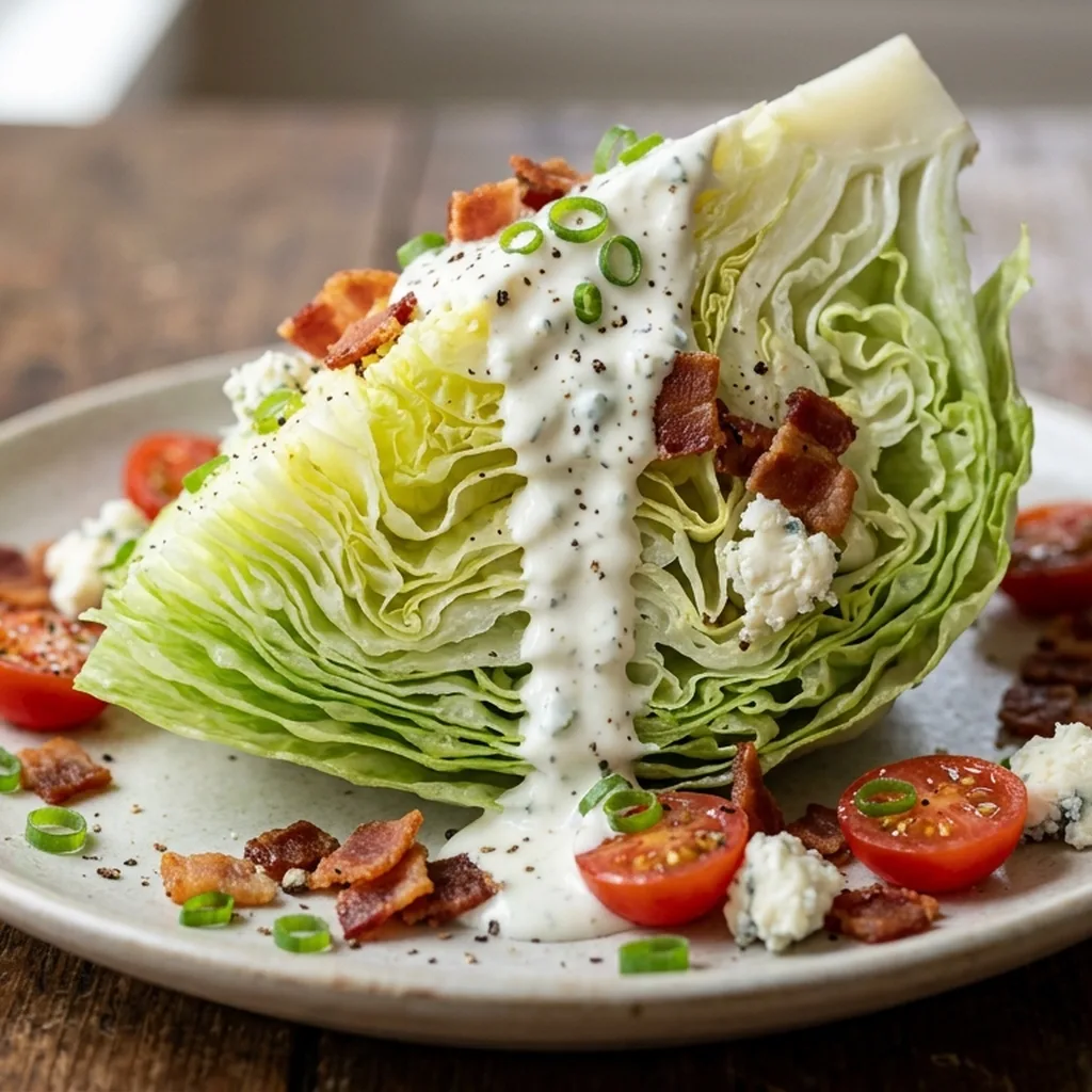Wedge Salad with Blue Cheese Dressing — American recipe
