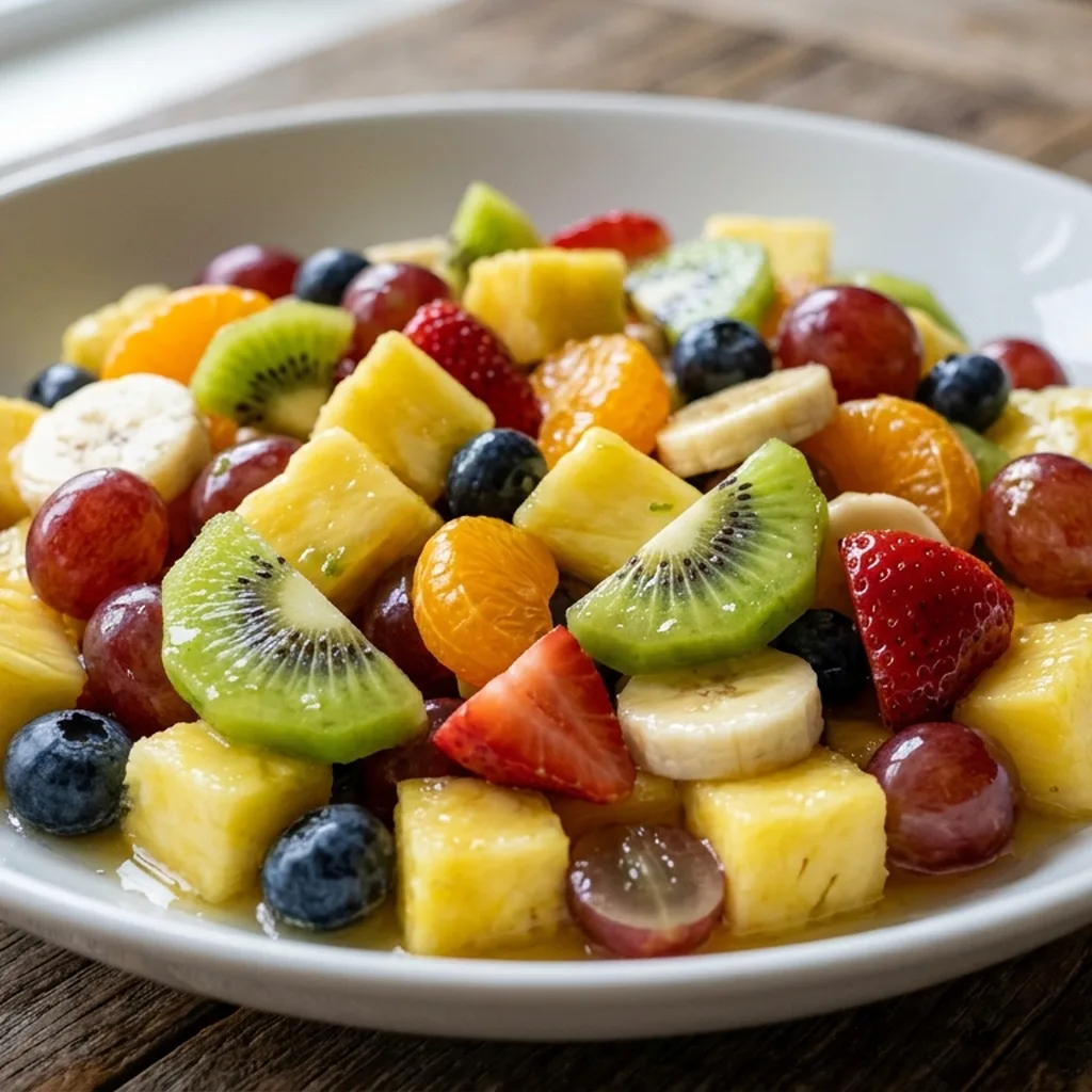 Fruit Salad with Honey Lime Dressing